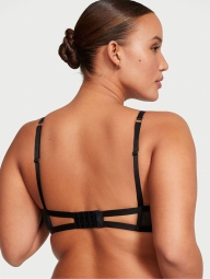 Шикарний комплект Victoria's Secret бюст та трусики тонг 1159829601 (Чорний 34A/S)