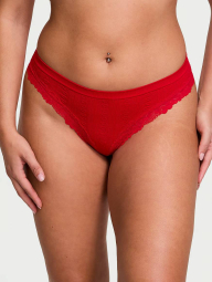 Жіночий комплект білизни Victoria's Secret баралет і трусики тонг 1159830444 (Червоний L)