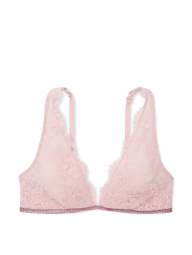 Шикарный комплект белья Victoria's Secret лиф и трусики стринги со стразами 1159830814 (Розовый L)