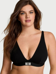 Женский комплект белья Victoria's Secret лиф и трусики тонг 1159831155 (Черный L)