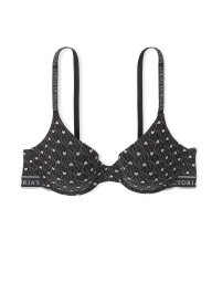 Женский комплект белья Victoria's Secret лиф и трусики тонг 1159831203 (Черный 38B/L)