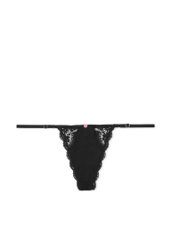 Жіночий комплект білизни Victoria's Secret ліф Push-Up та трусики стрінги 1159831441 (Чорний 32A/XS)