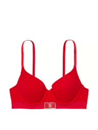 Женский комплект белья Victoria's Secret лиф и трусики шортики 1159831741 (Красный 34B/S)