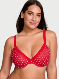 Мереживний комплект білизни Victoria's Secret погруддя та трусики 1159831789 (Червоний 38C/L)