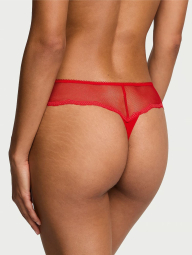 Комплект білизни з дзвіночками Victoria's Secret ліф та трусики тонг 1159831815 (Червоний 36D/L)