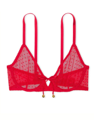 Комплект білизни з дзвіночками Victoria's Secret ліф та трусики тонг 1159831815 (Червоний 36D/L)