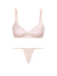 Комплект белья Victoria's Secret бюст и трусики тонг 1159831886 (Розовый XL)