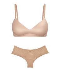 Комплект белья Victoria's Secret бюст и трусики чики 1159831895 (Бежевый L)