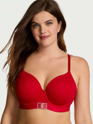 Женский комплект белья Victoria's Secret лиф и трусики хипхаггеры 1159831993 (Красный 38B/L)