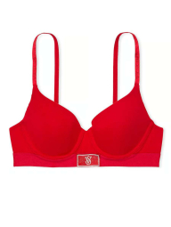 Жіночий комплект білизни Victoria's Secret ліф та трусики хіпхагери 1159831993 (Червоний 38B/L)
