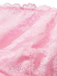 Кружевной комплект Victoria's Secret Pink бюстгальтер и трусики бразильяны 1159832177 (Розовый XL)