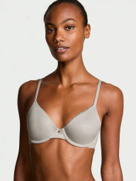 Комплект белья Victoria's Secret бюст и трусики стринги 1159832269 (Серый 36C/L)