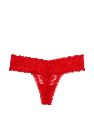 Жіночий комплект білизни Victoria's Secret ліф Push-Up та трусики тонг 1159832282 (Червоний 34B/S)