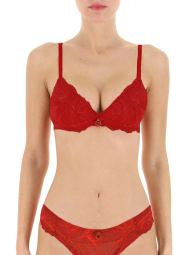 Кружевной комплект белья Emporio Armani бюст и трусики 1159832422 (Красный L)