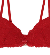 Мереживний комплект білизни Emporio Armani бюст та трусики 1159832422 (Червоний L)
