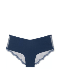 Комплект белья Victoria's Secret кружевной бюст с бархатом и бесшовные трусики чики 1159832568 (Синий 32D/S)