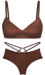 Комплект белья Victoria's Secret бюст и трусики чики 1159833220 (Коричневый S)
