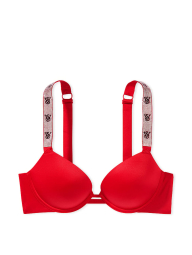 Женский комплект белья Victoria's Secret бюст Push-Up и трусики бразильяны 1159833228 (Красный 40C/XXL)