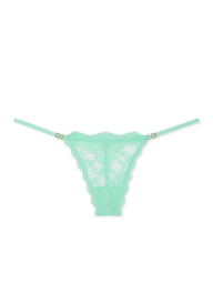 Кружевной комплект белья Victoria's Secret бюст и трусики стринги 1159833380 (Бирюзовый 34C/M)
