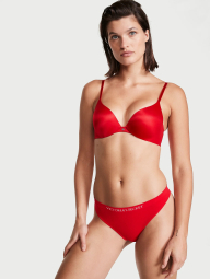Комплект Victoria's Secret бюст Push-Up и трусики тонг 1159833381 (Красный 34B/S)