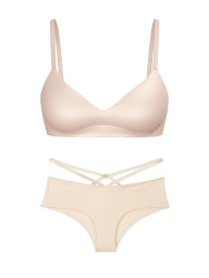 Комплект белья Victoria's Secret бюст и трусики чики 1159833387 (Бежевый M)
