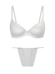 Комплект белья Victoria's Secret бюст и трусики бикини 1159833404 (Серый 36C/M)