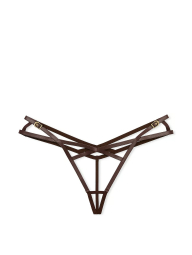 Открытый комплект белья Victoria's Secret из искусственной кожи 1159833440 (Бордовый S)