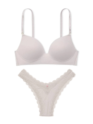 Комплект белья Victoria's Secret бюст Push-Up и трусики бразильяны 1159833524 (Серый 36C/L)