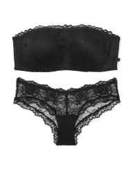 Кружевной комплект белья Victoria's Secret бралетт и трусики чики 1159833618 (Черный L)