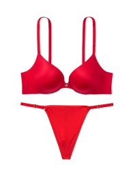 Комплект Victoria's Secret бюст Push-Up та трусики стрінги 1159833936 (Червоний 32C/S)