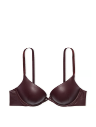 Комплект білизни Victoria's Secret бюст з екошкіри та трусики бікіні 1159834011 (Бордовий 38C/XL)