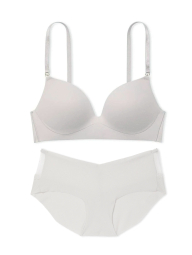 Комплект белья Victoria's Secret бюст Push-Up и трусики хипхаггеры 1159834058 (Серый 34C/M)