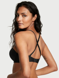 Комплект білизни Victoria's Secret погруддя Push-up та трусики тонг 1159834340 (Чорний 32C/S)