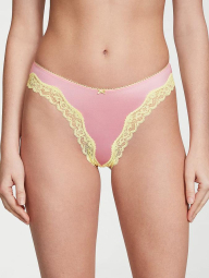 Роскошный комплект Victoria's Secret корсет и трусики тонг 1159837418 (Розовый XS)