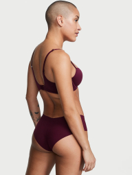 Женский комплект белья Victoria's Secret лиф Push Up и бесшовные трусики чики 1159834380 (Бордовый 42DDD/XXL)