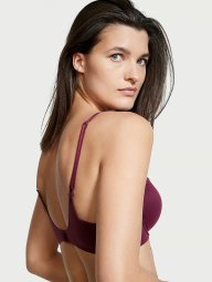 Жіночий комплект білизни Victoria's Secret ліф Push Up та безшовні трусики чики 1159834380 (Бордовий 42DDD/XXL)