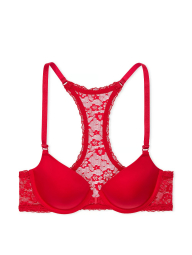 Женский комплект белья Victoria's Secret лиф и трусики чики 1159834765 (Красный 34B/S)