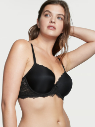 Женский комплект белья Victoria's Secret лиф и трусики стринги 1159835066 (Черный 34A/S)