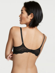 Женский комплект белья Victoria's Secret лиф и трусики стринги 1159835066 (Черный 34A/S)