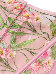 Шикарный комплект белья Victoria's Secret корсет и трусики стринги 1159835923 (Розовый S)