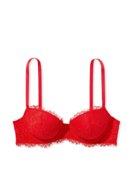 Кружевной комплект белья Victoria's Secret лиф и трусики тонг 1159835886 (Красный 42DD/XXL)