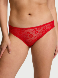 Кружевной комплект белья Victoria's Secret лиф и бикини 1159837222 (Красный 38C/L)