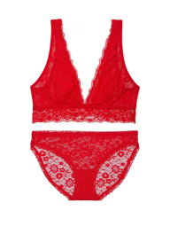 Шикарный комплект белья Victoria's Secret лиф и трусики 1159837533 (Красный L)
