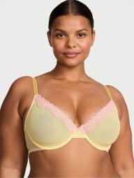 Кружевной комплект белья Victoria's Secret бюст и трусики чики 1159837580 (Желтый 36A/M)