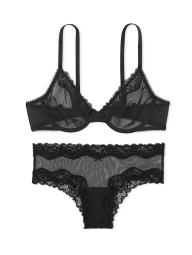 Комплект белья Victoria's Secret бюст и трусики чики 1159837612 (Черный 34B/S)
