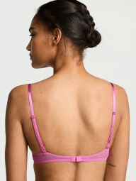 Женский комплект белья Victoria's Secret лиф Push-Up и трусики тонг 1159838471 (Розовый 36B/L)