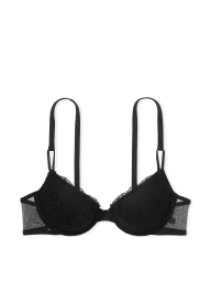 Кружевной комплект Victoria's Secret бюстгальтер и трусики тонг 1159837722 (Черный 38B/L)