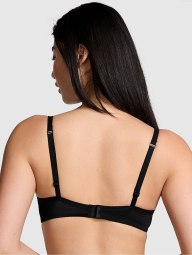 Комплект Victoria's Secret Pink бюст и трусики тонг 1159837749 (Черный 36B/M)