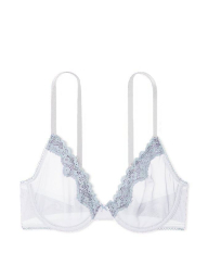Комплект белья Victoria's Secret бюст и трусики тонг 1159837829 (Голубой 34A/S)