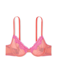 Мереживний комплект білизни Victoria's Secret погруддя та трусики тонг 1159842650 (Помаранчевий 38D/XL)